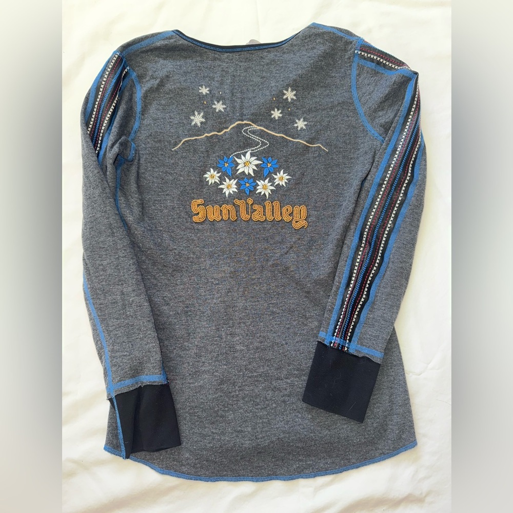 Alp N Rock Gray Blue Stripe Long Sleeve Tee - Picture 7 of 8